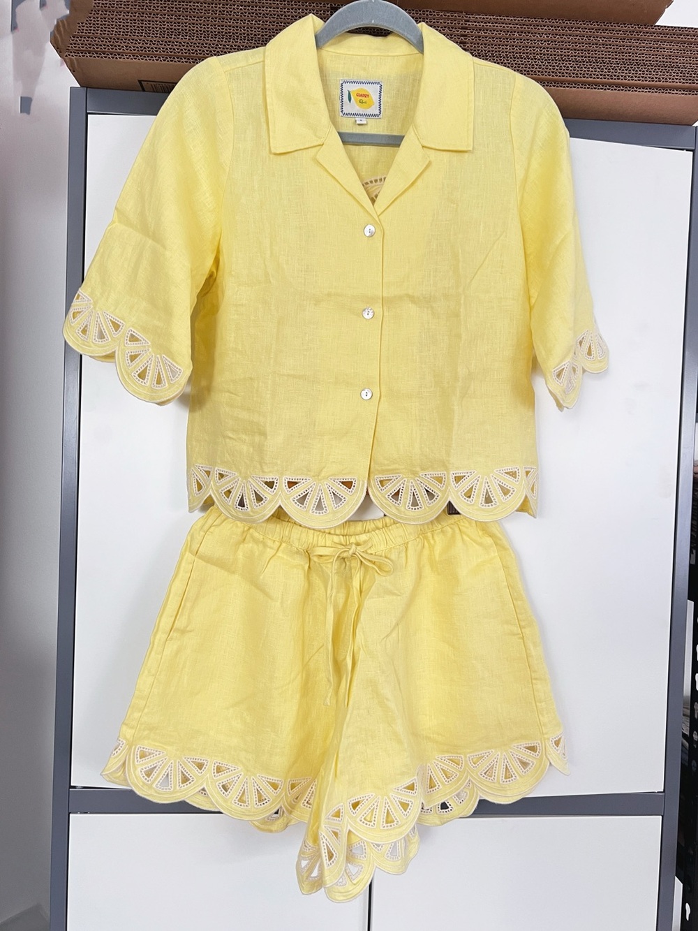 RAILS X GIADZY PARI 100% Linen TOP+Shorts set,S